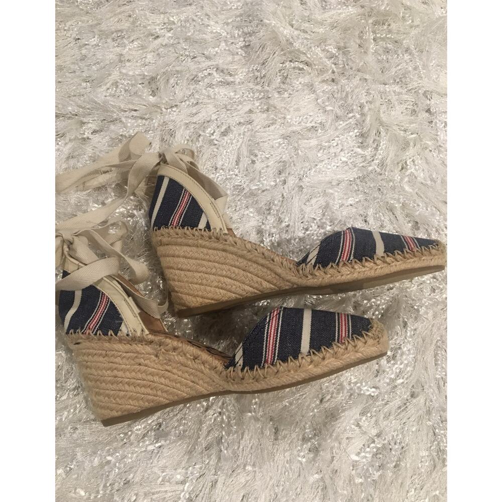 SAM EDELMAN Patsy Striped Wedges 9 - Picture 6 of 12